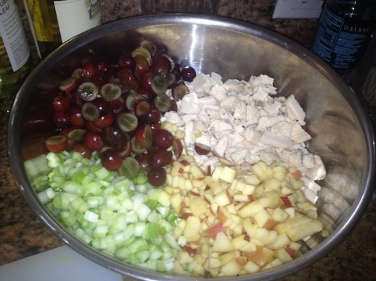 Stuff in a bowl. But TWICE AS MUCH, remember.